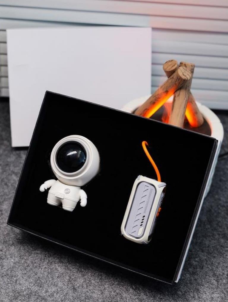 Astronaut Mini Fan + Power Bank Gift Box Set